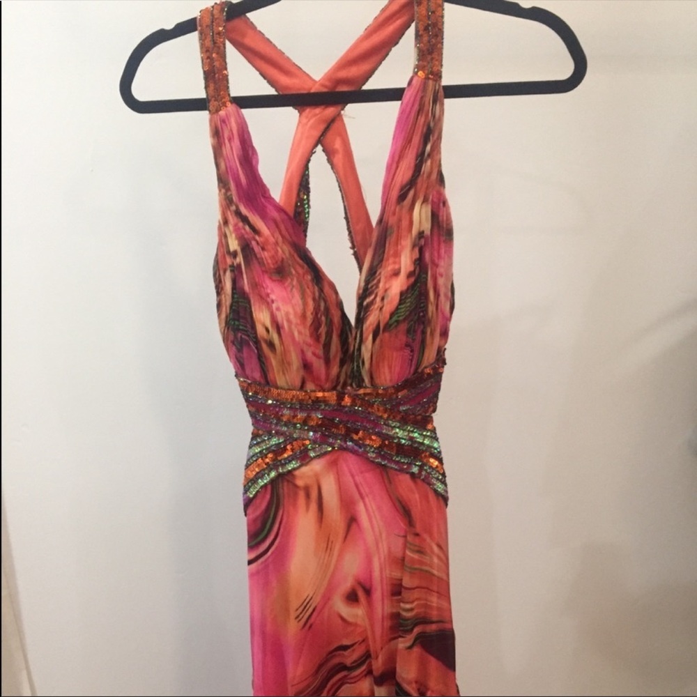 Gorgeous La Femme open back long prom dress